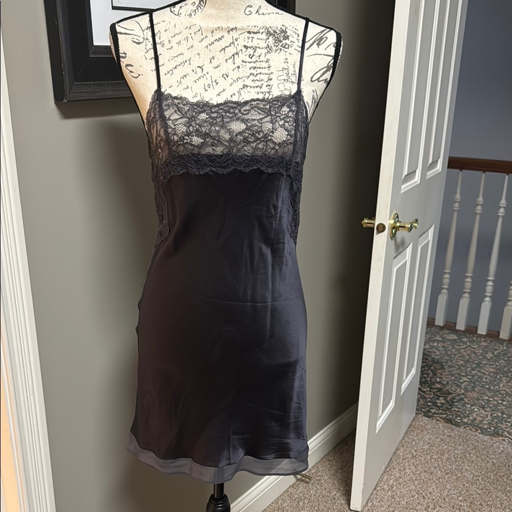Victoria's Secret Black Lace Chemise